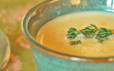 Potage au chou-fleur rôti