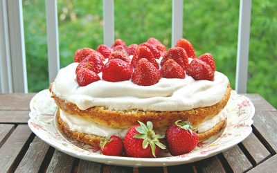 Gâteau meringué aux fraises