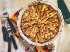 Gâteau érable, pommes et poivre des dunes
